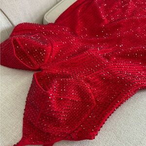 Area Red Crystal Dress